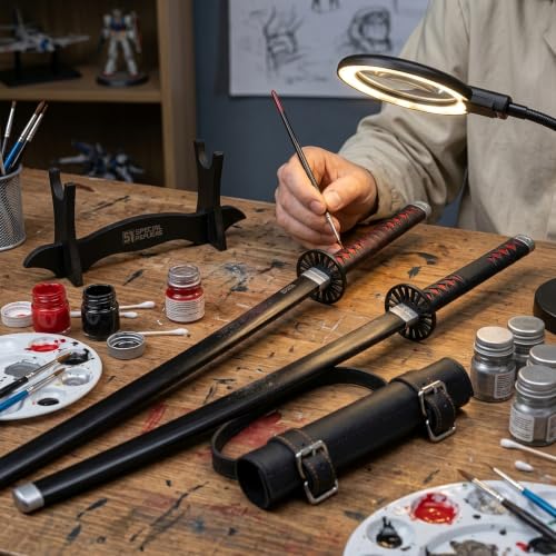 58 SPECIAL REPLICAS Katana Demon Slayer en Bois | Catana Tanjiro 105 cm | Sabre Démon Slayer Decoration | Épée Bambou Cosplay | Anime Samouraï Ninja Sword | Kamado Tanjirous Katiana – vue 7