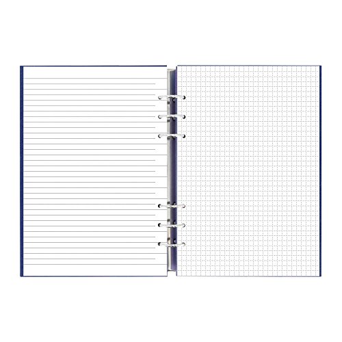 Filofax Clipbook, Classic Refillable Notebook, Navy, A5 (8.25" X 5.75") Ruled, Plain And Quadrille Notes Pages, Undated Planner, Yearly, Monthly And Weekly Calendar (B026018) #TOP1