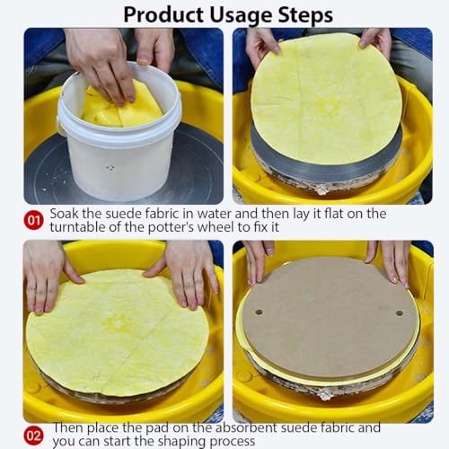 Gkesgm 2 Pcs 12" Round Pottery Wheel Bats and 8 Pcs 7" Square Inner Bats with 1Pc Batmate for Potters and Clay Artists,Ceramic Bat System for Clay Making and Sculpting by Gkesgm - Used condition - Image 4