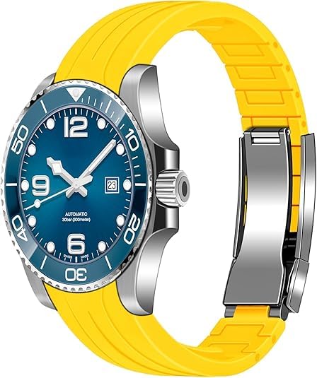 Bracelet montre silicone courbe sans soudure résistant YISIWERA anti espace vide