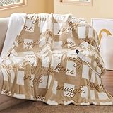 Bedsure Healing Heated Blanket Throw - Flannel...