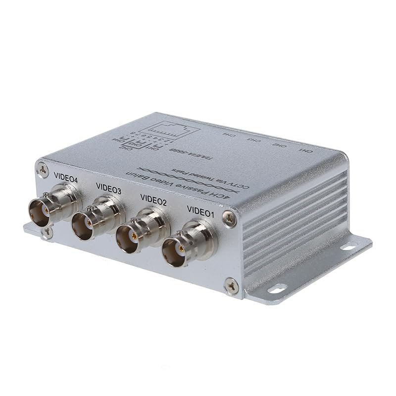 Wiring Connecting Terminals - KSOL Silver UTP 4 Channel Passive Video Balun Transceiver Adapter