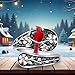 Red Cardinal Gifts Spoon Cardinal Ring Sterling Silver Spoon Rings for Women Memorial Bird Christmas Jewelry for Lloss of Loved One Size 7