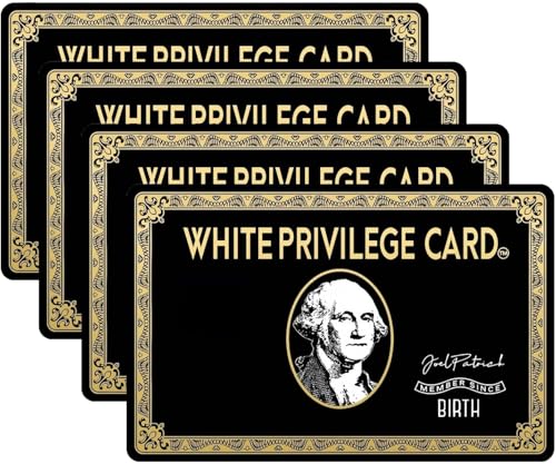 White-Privilege_Card Skin | 4 Pcs Debit Card Stickers, Credit Card Skins, Bank Card Protectors | Anti-Bubble, Anti-Wrinkle, Slim Fit Cover for Credit, Debit, and Transportation Cards