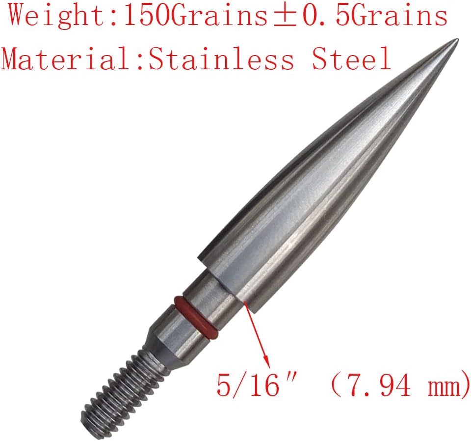 Field Points Arrowheads, 100,125,150,175 and 200 Grains Field Points Stainless Steel Archery Target Bullet Point Sharp Targethead Screw in Broadheads (1 Dozen 12 PCS) : Sports & Outdoors