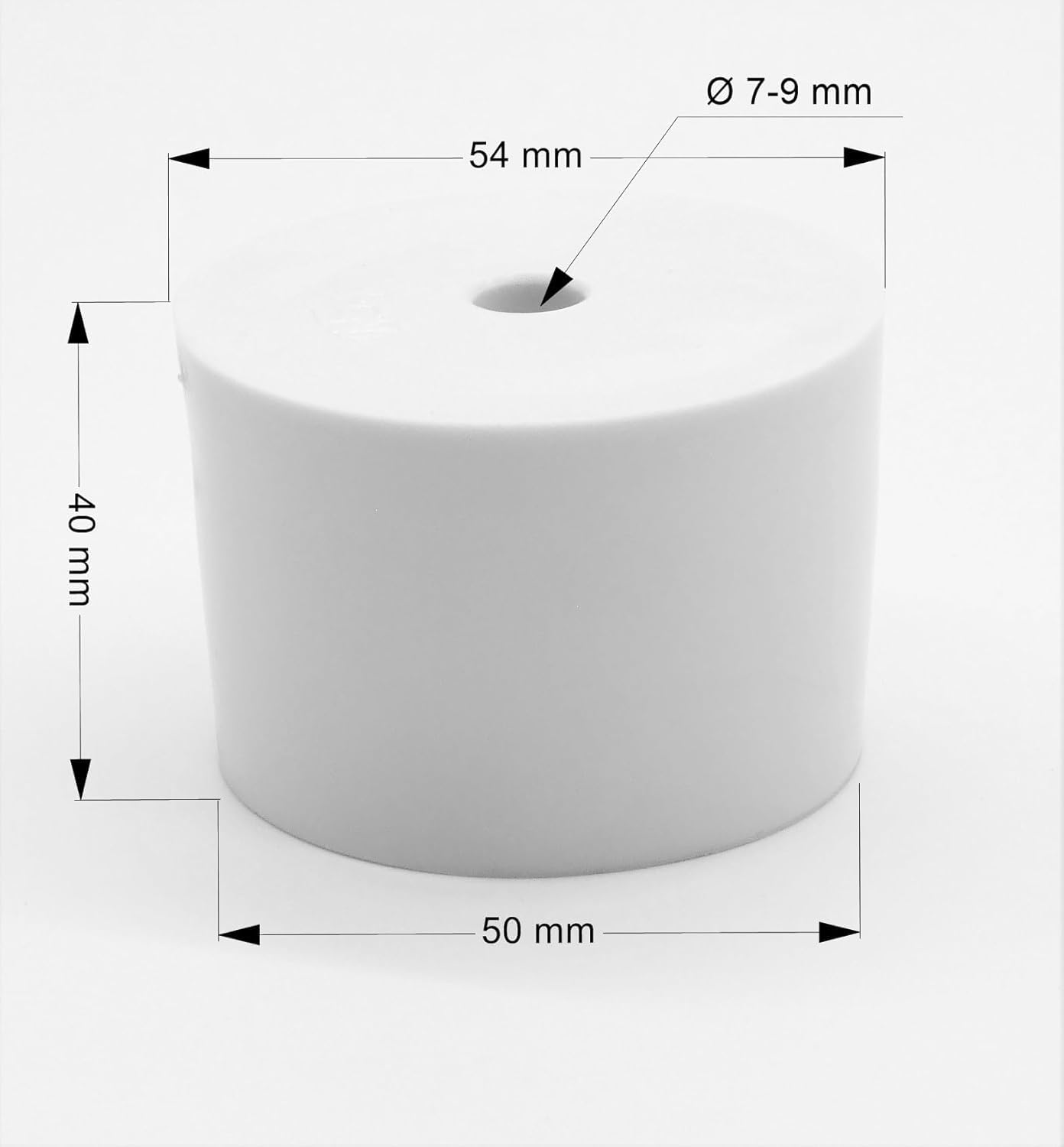 10 tapones de goma con orificio de 54/50 mm + tubo de fermentación – corcho, fermentación, globo de vino, levadura de vino, tapón de botella, tapón de corcho para vino, kit de invitados, laboratorio