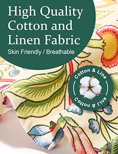 Image of Cozy Adjustable Cross Back Aprons for Women with Pockets Cotton Linen Cooking Kitchen Baking