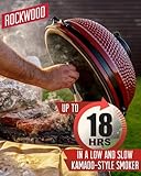 Rockwood Natural Lump Charcoal – Oak, Hickory & Cherry Hardwood Blend for Barbecue Smoking, High-Heat Grilling, & Outdoor Cooking – Clean Burning, Ideal for Kettle & Kamado Grills – 20lbs (4 Packs)