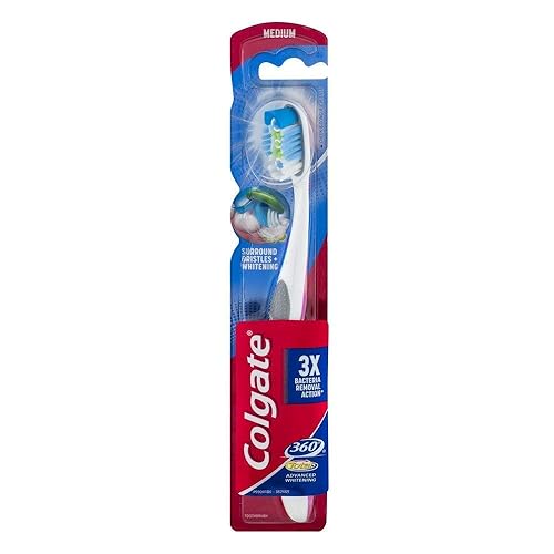 Colgate 360 Total Advanced - Cepillo de dientes de cabeza completa, mediano