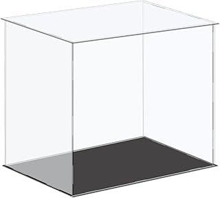 MECCANIXITY Acrylic Display Case Plastic Box Cube Storage Box Clear Small Assemble Dustproof Showcase 14.1x10.2x12 Inch for Collectibles Items