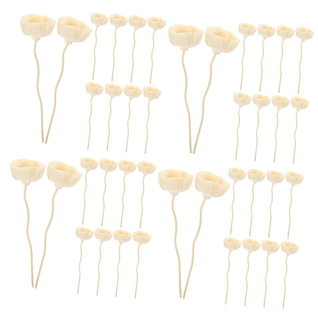 PRETYZOOM 40stücke Duftstäbchen Für Aromatherapie Rattan Diffuser Sticks Für Zuhause Spa Und Büro Für Ätherische Öle Und Raumdüfte Verschönern Sie Ihre Umgebung Mit Blumigem Design