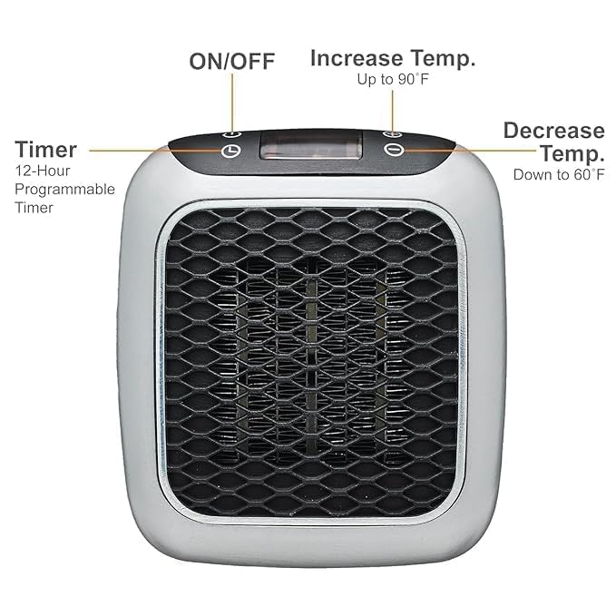 Image of Wall-Mounted Electric Convector Heater 800 Watt