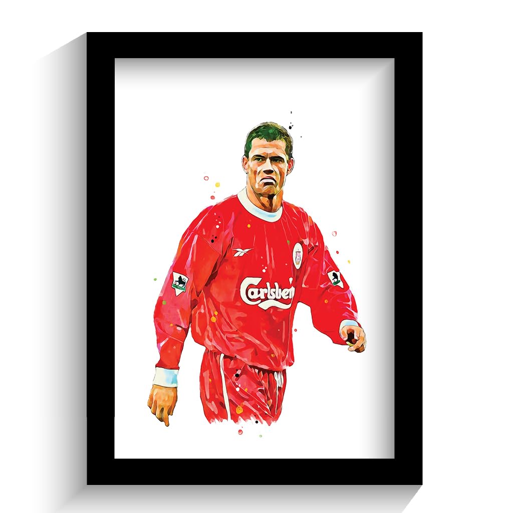 LIVERPOOL | JAMIE CARRAGHER | HAND DRAWN FRAMED ILLUSTRATION PRINT POSTER