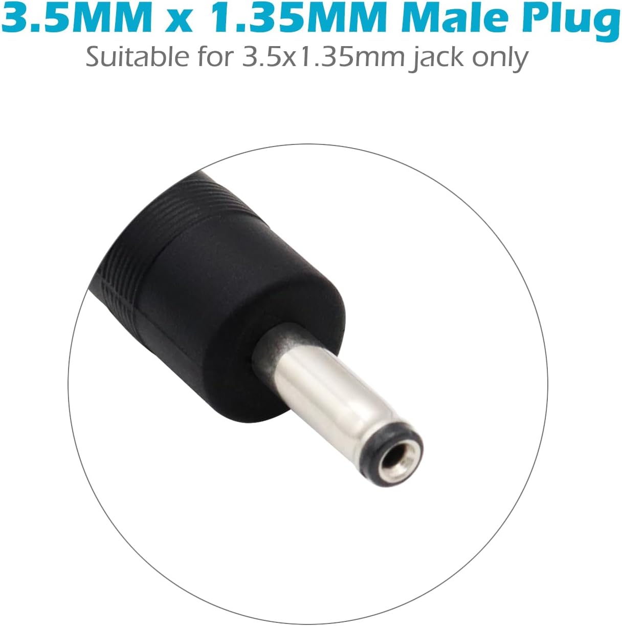 Fancasee 2-Pack 6FT 3.5mm x 1.35mm DC Power Extension Cable Male to Female Plug Jack Power Supply Adapter Extension Cord for IP Camera CCTV Surveillance Security Camera LED Strip DVR Router image 2