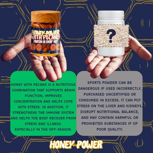 Honey Power con Pecanas – Miel Crua con Pecanas Enteras, 12 oz miniatura 6