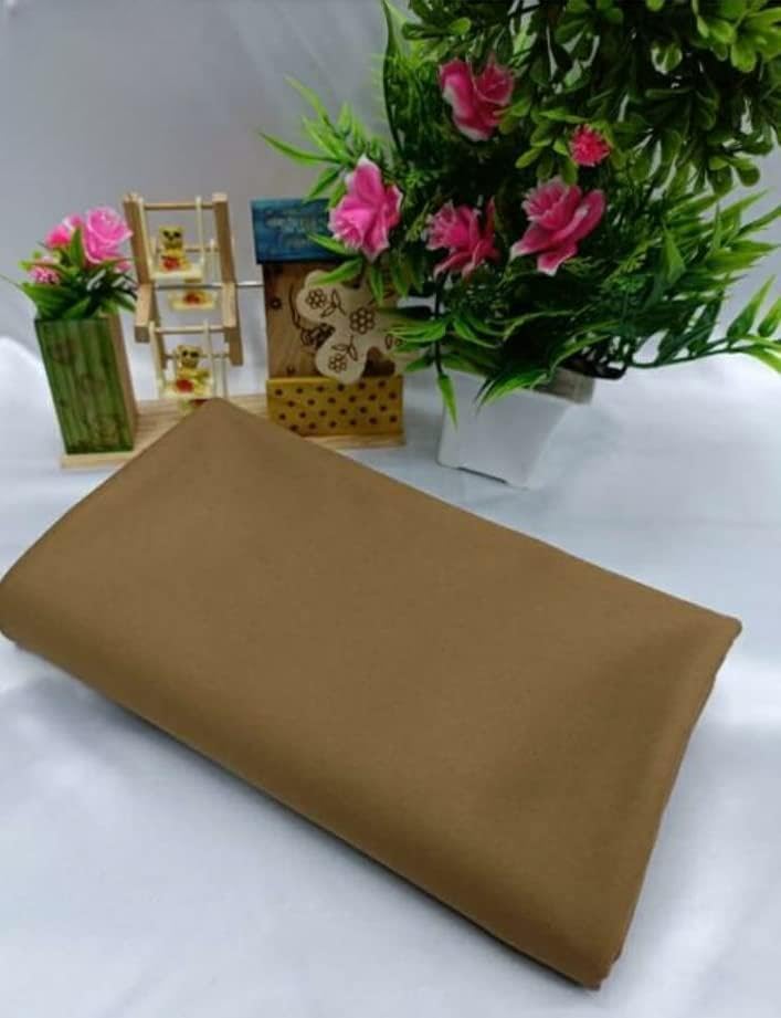 Pri & Su CottLinns Lycra Blend Solid Trouser Fabric 900266 (Khaki)-picture-40