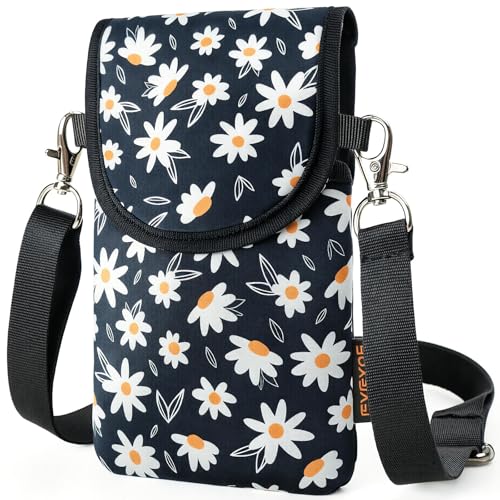Image of Neoprene Phone Sleeve Pouch Case Bag for Men Women w /Crossbody Strap /Neck Lanyard for iPhone 17 /16 /15 /14 Pro Max, Samsung S25,Pixel 10