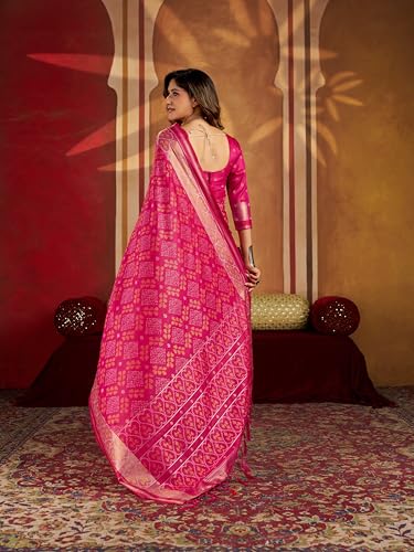 Image of MADHUHANSH Women's Cotton Silk Saree with Unstitched Blouse Piece Zari Weave and Floral Pattern | Heavy Embroidery Saree for Women | Interview Saree for Women | Readymade Blouse with Saree Set