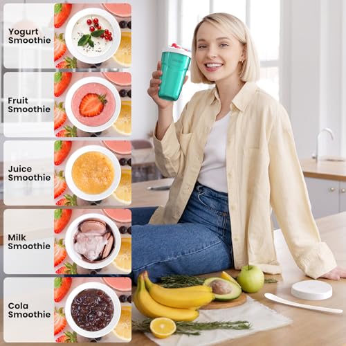 UKKISO Slushie Maker Cup Slush und Shake Maker mit Deckel, DIY Slushie Becher mit Gefrierkern für schnell gefrorene hausgemachte Einzelportion Slushies, Frucht-Smoothies und Milchshakes in Minuten, – Bild 6