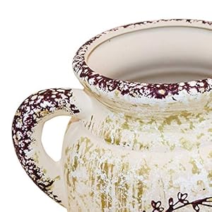 Farmhouse vase ceramic jug shabby chic flower vase french buckets with ceramic country handle jug vase porcelain pitcher primitive jug vintage rustic container parties festivals decor gifts  urban country home decor