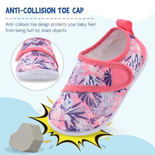 Image of LeIsfIt Toddler Water Shoes Boys Girls Barefoot Aqua Socks Kids Breathable Quick-Dry Swim Shoes for Beach Pool Surf