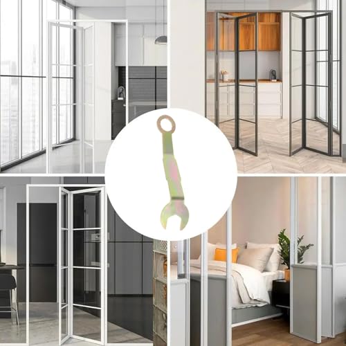 Llave de ajuste plegable para puertas empotradas, 3 piezas, herramienta portátil para ajuste de bisagras, resistente, para reparación de puertas de clóset miniatura 3