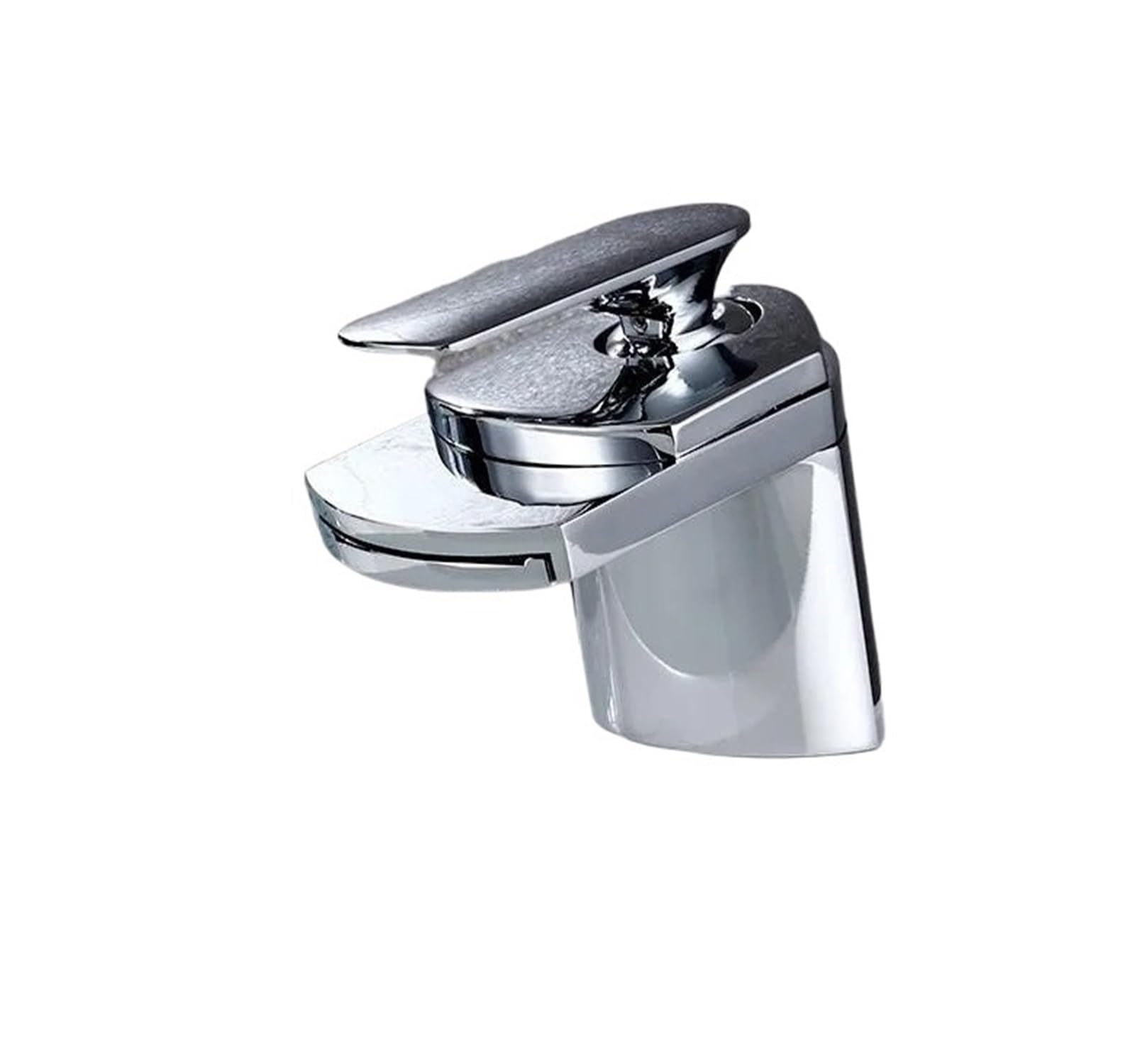 CVFRDD Bathroom Faucet Hot And Cold Brass Basin Faucet, Waterfall Sink Faucet Single Handle Water Tap(Bianco)