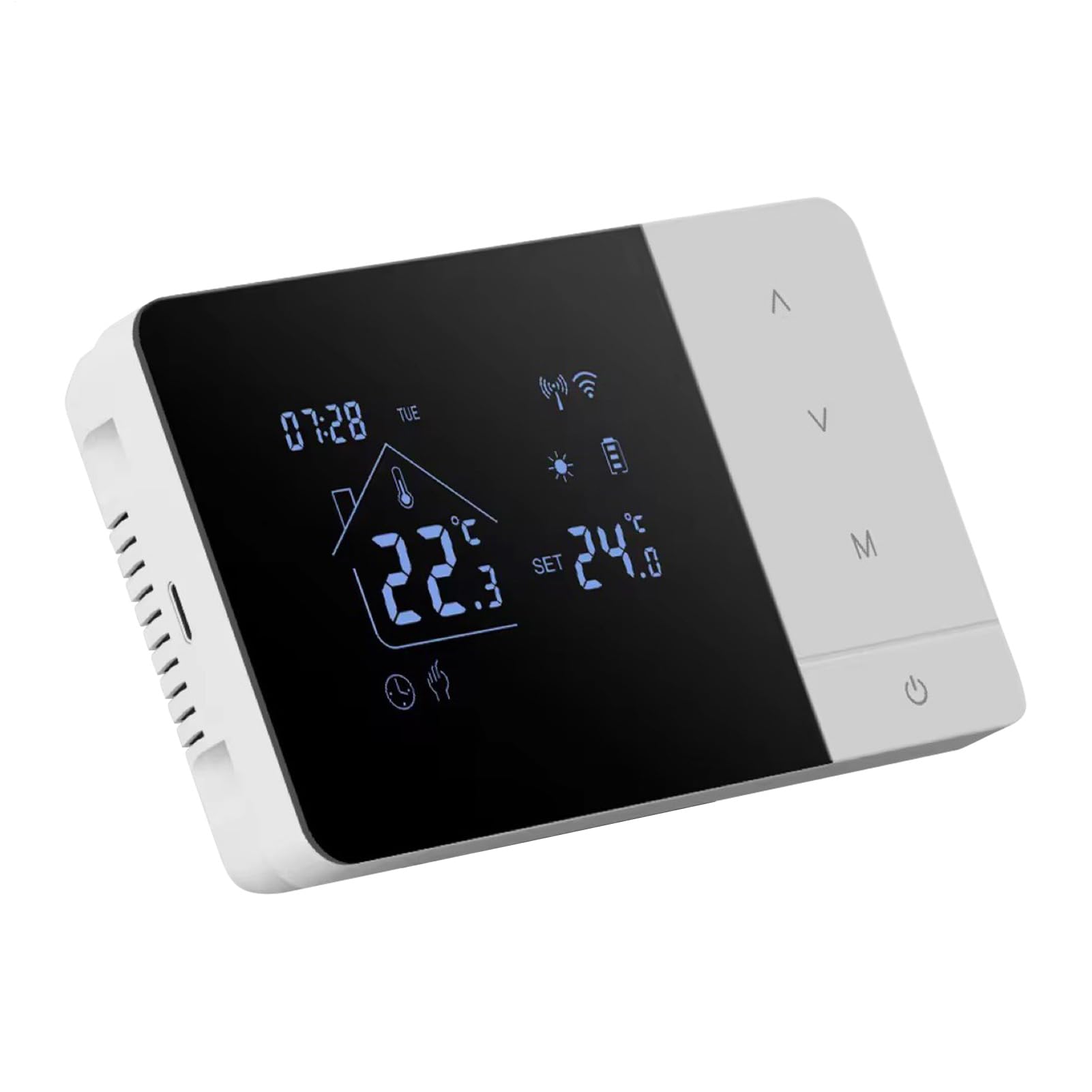 Termostatos Inteligentes para el hogar, termostato WiFi de Calor y frío, Control de Voz, Controlador de Temperatura con Pantalla táctil, para el hogar, casa, Hotel, Interior, Sala de