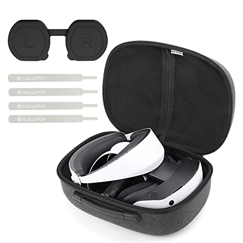 KALAUTO-For-PSVR-2-CaseShock-proof-Hard-Carrying-Case-Compatible-with-PS-VR-2with-Lens-Protector-Velcro-Straps-For-Psvr-2-accessoriesabrasion-resistantlightweight-Black