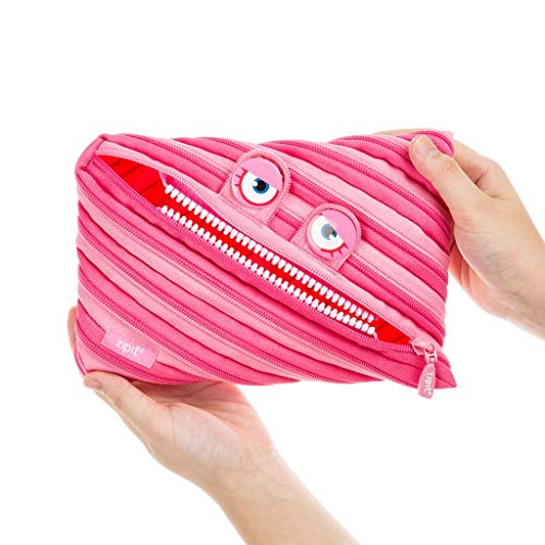 Image of ZIPIT Wildlings Large Pencil Case for Girls, Cute Zipper Pouch for Kids and Teens, Stationery Bag for School ,Pink