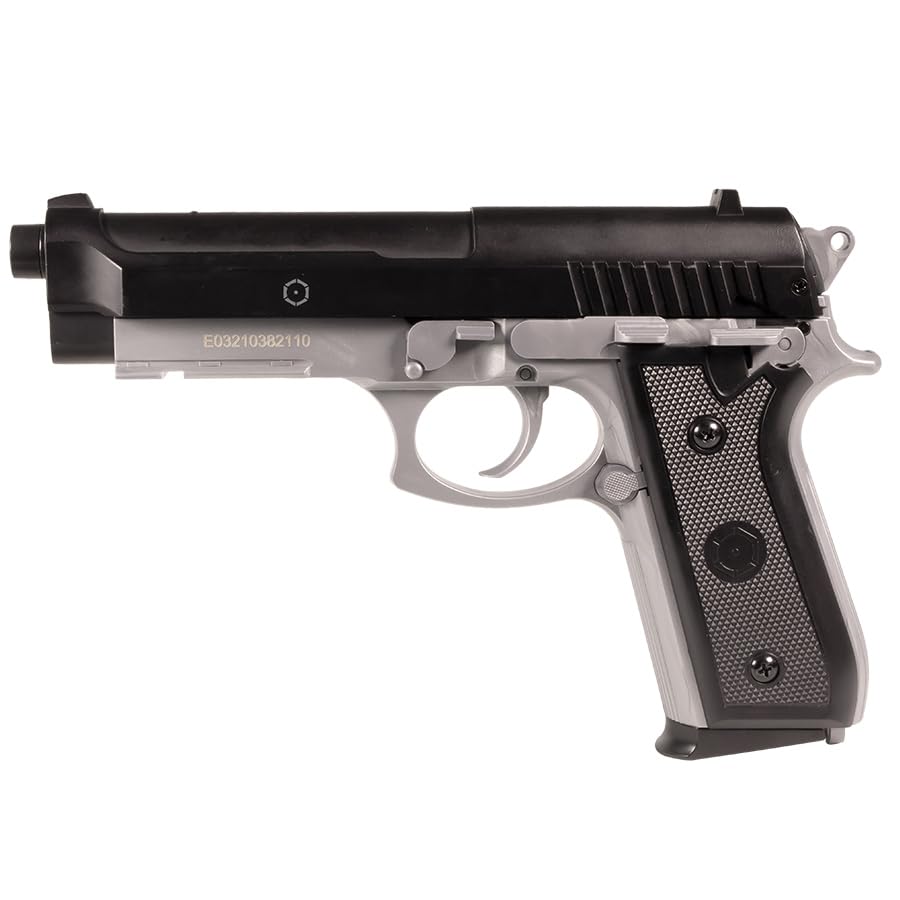 PT92 Duotone Slitta metallica Molla (6 mm) | Pistola Airsoft (pallini in PVC). Arma a molla. Calibro 6 mm (Potenza: 0,7 joule)