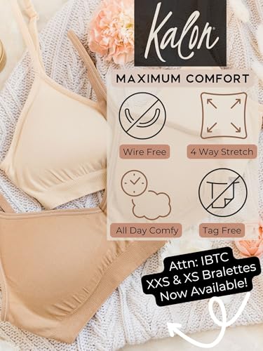 Image of Kalon Women's 4 Pack Demi Padded Bralette Wireless Comfortable Bra