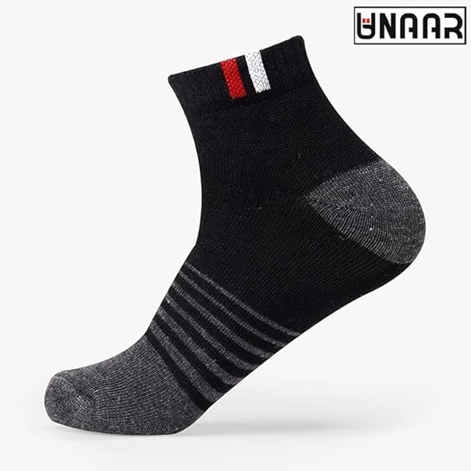 Image of Super Multicolor Cotton Ankle Length Socks for Men - Durable Socks Combo for Running, Gym, and Everyday Wear, Stylish and Comfortable Men's Socks for Active Lifestyles - Pack of 5 (Model-Super)