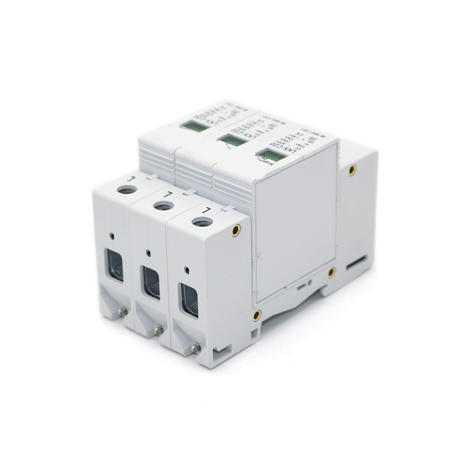 HUUOQIWY C20-3P 10KA~20KA ~275V 385V 420V AC Arrester Household Surge Protector Protection Low Voltage Arrester Device 2P+N(420V)