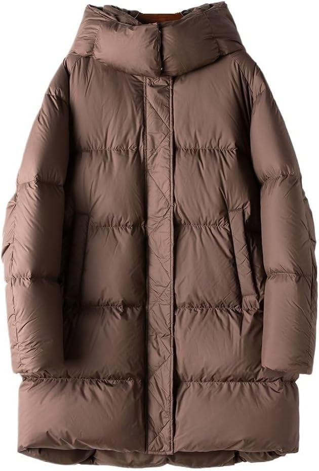 Women's Winter Casual Thickened Down Jacket Hooded Loose Warm