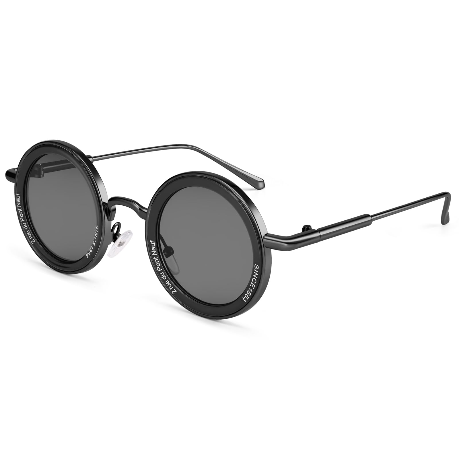 Round Sunglasses for Women Men Fashion Trendy 70s Hippie Circle Punk Retro Cool Shades