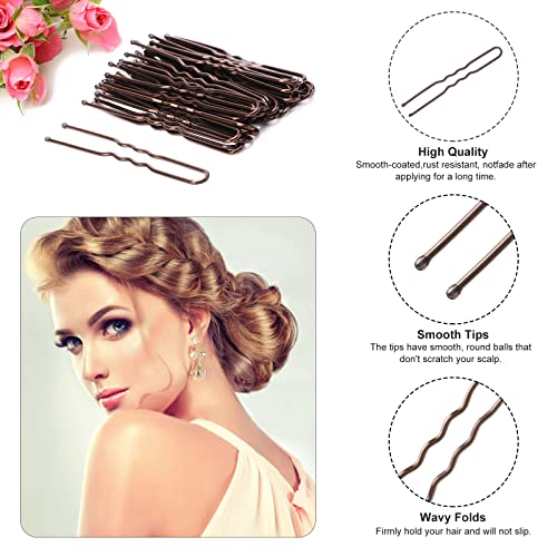 Cehony U Shaped Hair Pins, 200 Count Buns Waved Hair Pins For Updos With Box For Women Lady Girls Bobby Pins French Historical Hair Styling Pins Hair Accessories thumb #2