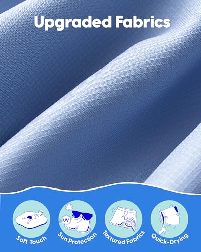 maamgic Mens Swim Trunks 7" Swim Shorts with Compression Liner Quick Dry Swimming Trunks Plaid Grain Bathing Suit4