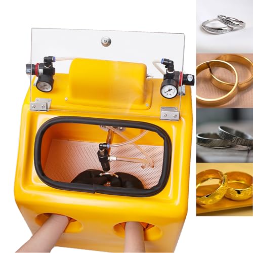 Armario Sand Blaster con pedal de pie y válvulas ajustables para eliminación de óxido de metal y procesamiento de detalles