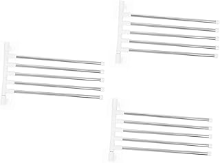 3 Sets Rotating Towel Hanger Wall Mounted Clothing Rack Swivel Towel Rack Wall Towel Holder 5 Arm Towel Hanger Hand Towel Shelf Extended Towel Rack Wall-Mounted Towel Holder Fold