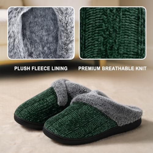 Image of Slippers for Women Fuzzy House Slip on Indoor Outdoor Bedroom Home Shoes