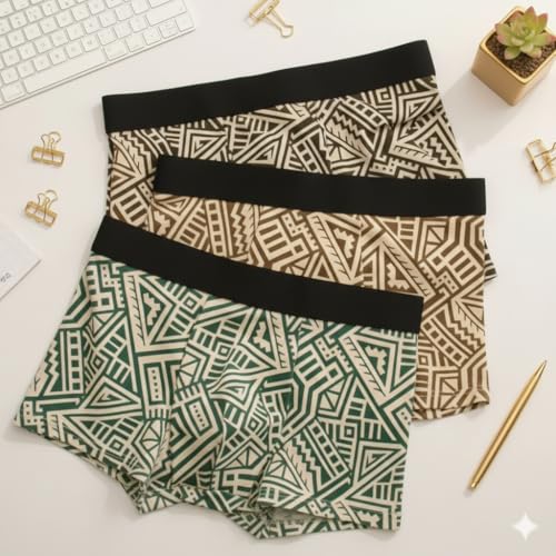 Image of REDX Comfort Mens Underwear Combo|Mens Printed Underwear|Stylish Innerwear for Men's Trunks Imported Nylon Fabric Multicolor Pack of 3