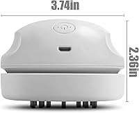 Vista 2 de prowithlin Aspirador de escritorio con carga USB con boquilla de vacío, cepillo de limpieza, diseño desmontable y mini aspiradora portátil de polvo