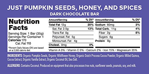 Health Warrior Pumpkin Seed Bars, Variety Pack, 12 Bars