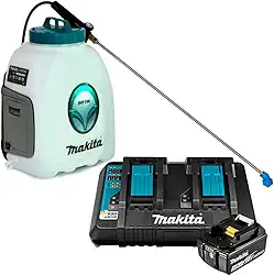 Pulverizador Agrícola Costal 10 Litros a Bateria 18V DVF104Z com 1 Bateria 18V 3Ah e Carregador Duplo 220V Makita DVF104Z-KIT220V