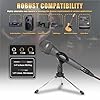 SonixForce - Dynamic karaoke microphone with 15ft cable compatible with DVD mixer amplifier suitable for voice and outdoor activities (Titanium Gray) #5