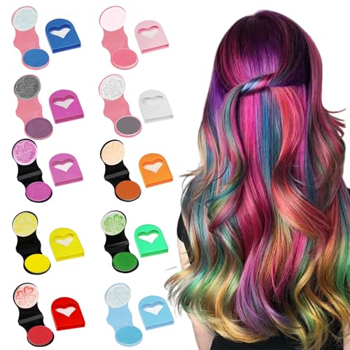10 Tizas de Colores para el Cabello,Spray Colorante Para el...