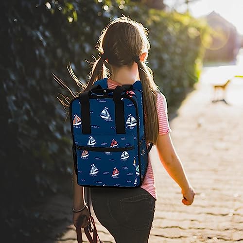 Sac à dos pour garçons broderie élan multicolore et bretelles réglables