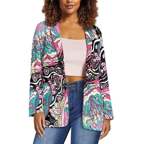 TODIYADDU Blazer Jackets for Women Casual Long Sleeve Lapel Collar Elegant Work Office Jacket Open Front Cardigan Outwear4