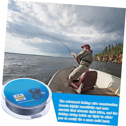 Línea de Pesca Trenzada de 8 Hebras 100m Nylon Multicolor con Alta Resistencia a la Abrasión para Agua Dulce y Salada miniatura 6